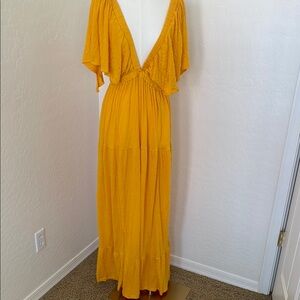 Free People Yellow Lala Maxi dress